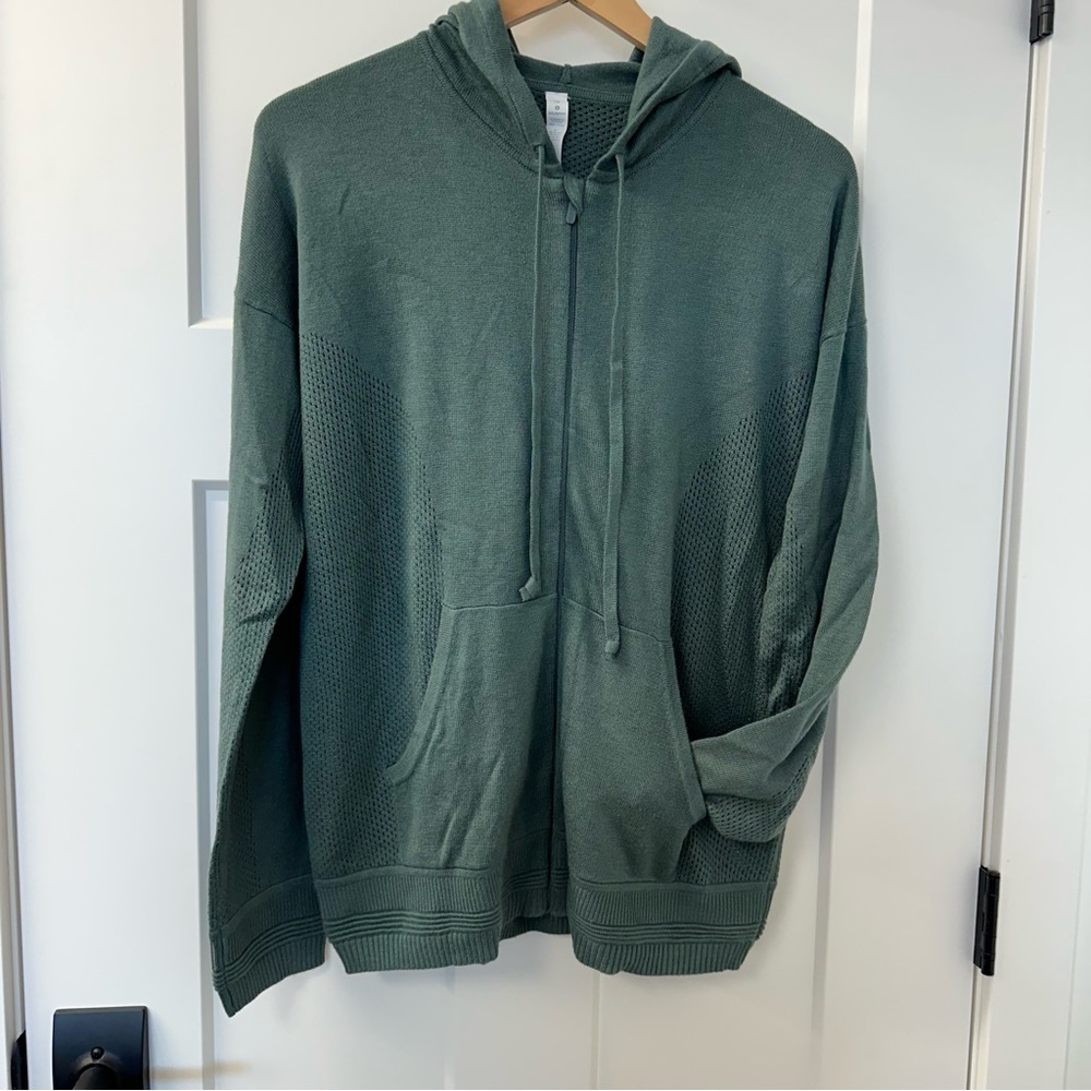 Lululemon Wake Up & Go hooded full zip sweater 10